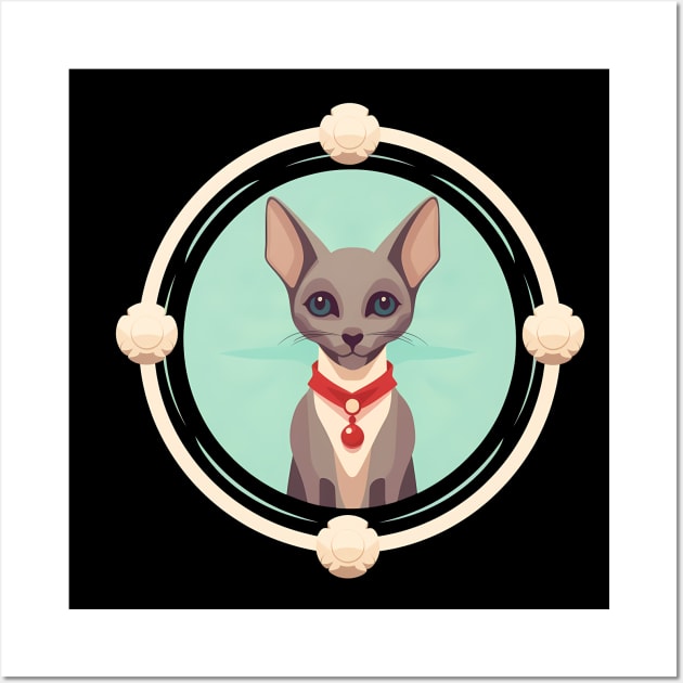 Oriental Shorthair Cat Xmas  Ornament, Love Cats Wall Art by dukito